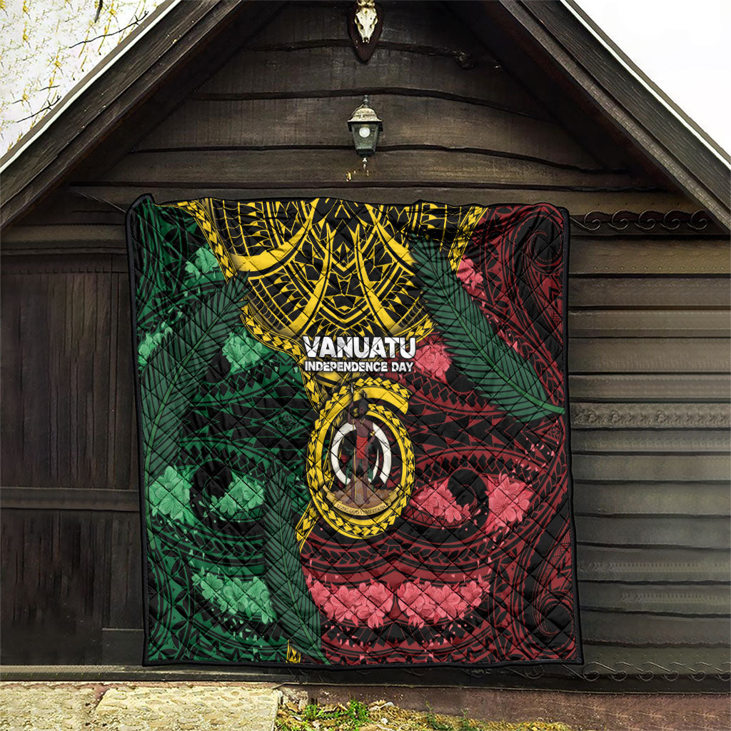 Vanuatu Independence Day Quilt Boar Tusk Warrior Tribal Floral Patterns DT05 - Polynesian Pride