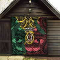 Vanuatu Independence Day Quilt Boar Tusk Warrior Tribal Floral Patterns DT05 - Polynesian Pride