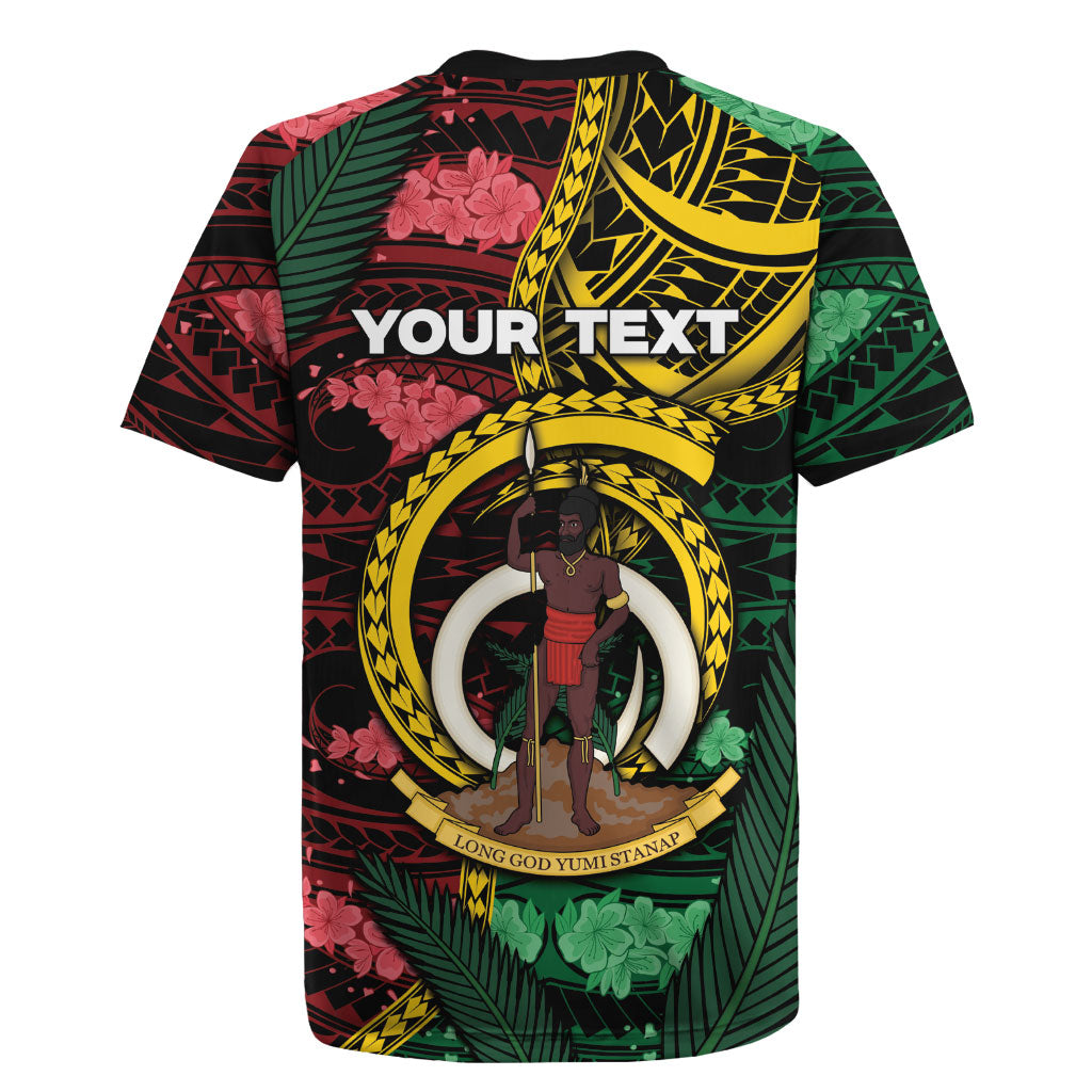 Personalised Vanuatu Independence Day Rugby Jersey Boar Tusk Warrior Tribal Floral Patterns DT05 - Polynesian Pride