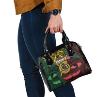 Vanuatu Independence Day Shoulder Handbag Boar Tusk Warrior Tribal Floral Patterns DT05 - Polynesian Pride
