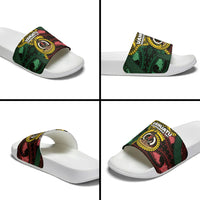 Vanuatu Independence Day Slide Sandals Boar Tusk Warrior Tribal Floral Patterns DT05 - Polynesian Pride