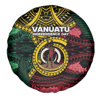 Vanuatu Independence Day Spare Tire Cover Boar Tusk Warrior Tribal Floral Patterns DT05 - Polynesian Pride