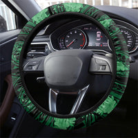 Vanuatu Independence Day Steering Wheel Cover Boar Tusk Warrior Tribal Floral Patterns DT05 - Polynesian Pride