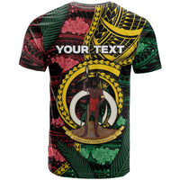 Personalised Vanuatu Independence Day T Shirt Boar Tusk Warrior Tribal Floral Patterns DT05 - Polynesian Pride
