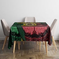 Vanuatu Independence Day Tablecloth Boar Tusk Warrior Tribal Floral Patterns DT05 - Polynesian Pride