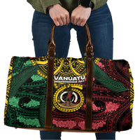 Vanuatu Independence Day Travel Bag Boar Tusk Warrior Tribal Floral Patterns DT05 Multicolor - Polynesian Pride