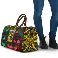 Vanuatu Independence Day Travel Bag Boar Tusk Warrior Tribal Floral Patterns DT05 - Polynesian Pride