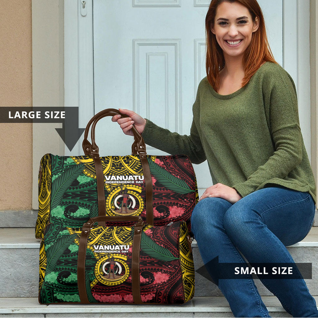 Vanuatu Independence Day Travel Bag Boar Tusk Warrior Tribal Floral Patterns DT05 - Polynesian Pride