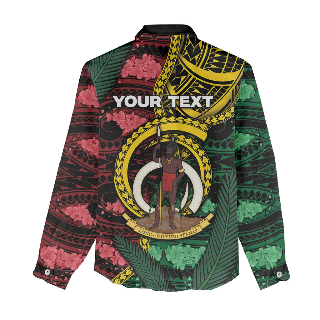 Personalised Vanuatu Independence Day Women Casual Shirt Boar Tusk Warrior Tribal Floral Patterns DT05 - Polynesian Pride