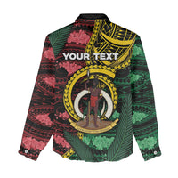 Personalised Vanuatu Independence Day Women Casual Shirt Boar Tusk Warrior Tribal Floral Patterns DT05 - Polynesian Pride