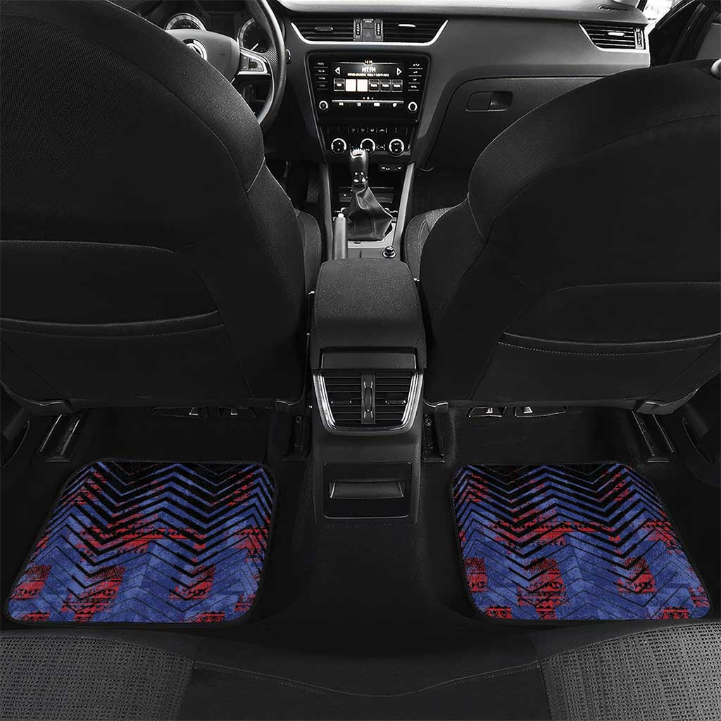 Personalised Guam Car Mats Chamorro Seal Tribal Scratch Design - Polynesian Pride