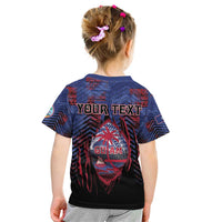 Personalised Guam Kid T Shirt Chamorro Seal Tribal Scratch Design DT05 - Polynesian Pride