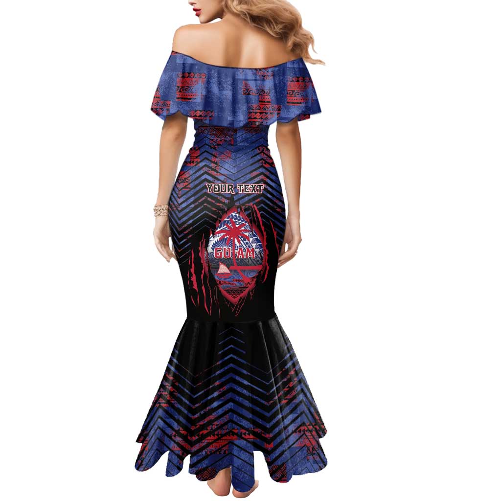 Personalised Guam Mermaid Dress Chamorro Seal Tribal Scratch Design - Polynesian Pride