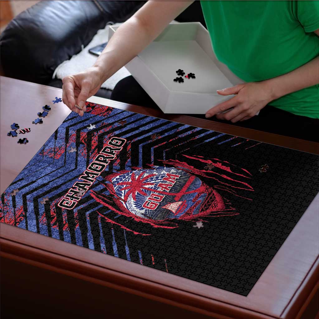 Guam Puzzle Chamorro Seal Tribal Scratch Design - Polynesian Pride