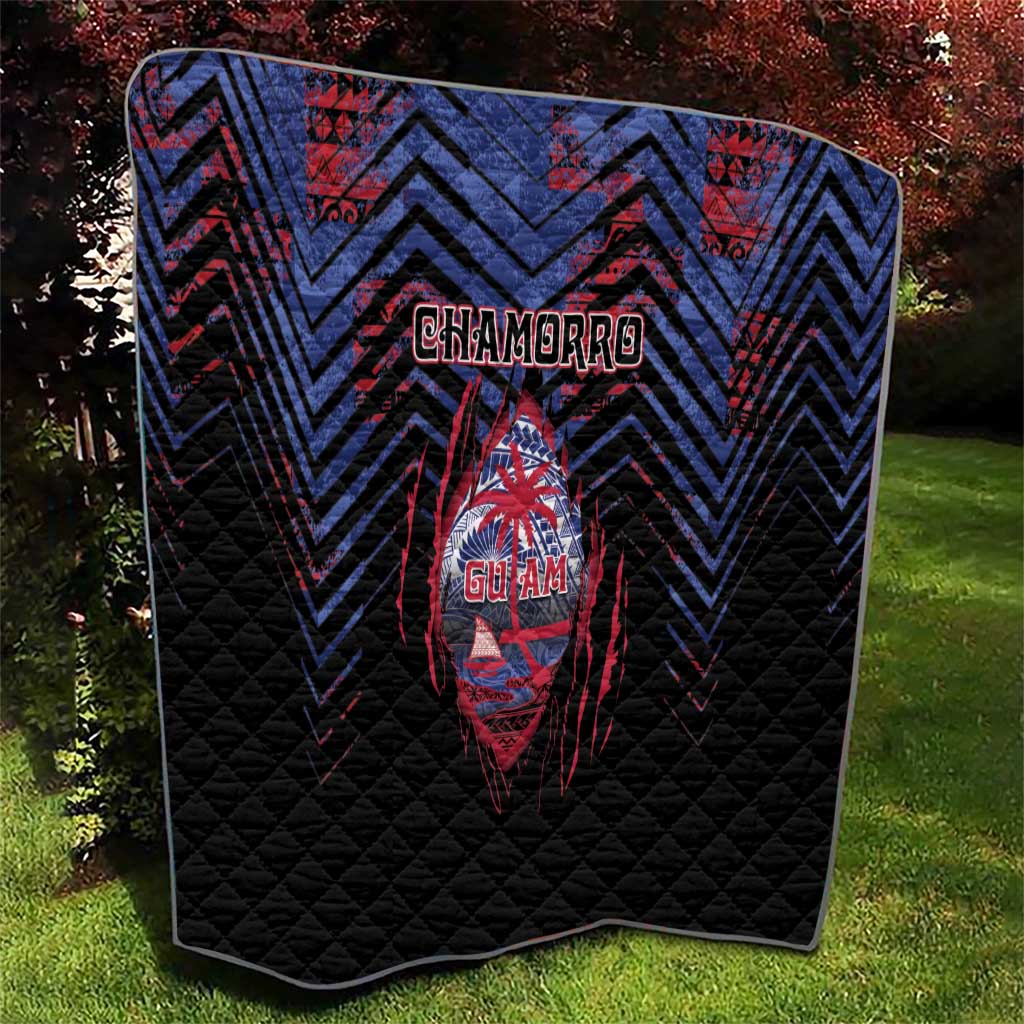 Guam Quilt Chamorro Seal Tribal Scratch Design - Polynesian Pride