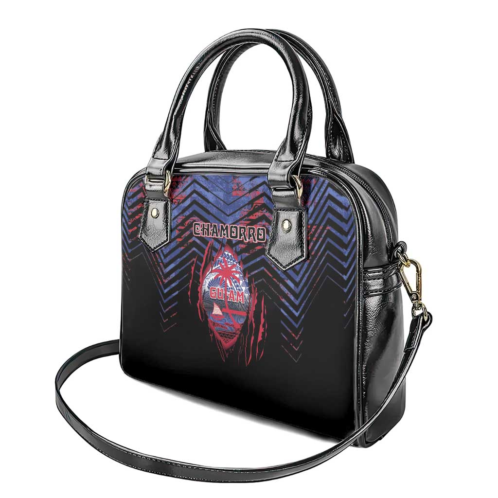 Guam Shoulder Handbag Chamorro Seal Tribal Scratch Design - Polynesian Pride