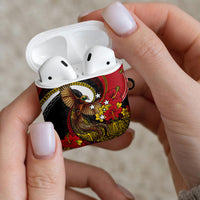 Papua New Guinea Language Week AirPods Case Bird Of Paradise Tribal Floral Pattern DT05 - Polynesian Pride