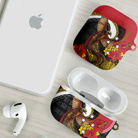 Papua New Guinea Language Week AirPods Case Bird Of Paradise Tribal Floral Pattern DT05 - Polynesian Pride