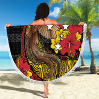 Papua New Guinea Language Week Beach Blanket Bird Of Paradise Tribal Floral Pattern DT05 - Polynesian Pride