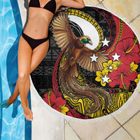 Papua New Guinea Language Week Beach Blanket Bird Of Paradise Tribal Floral Pattern DT05 - Polynesian Pride