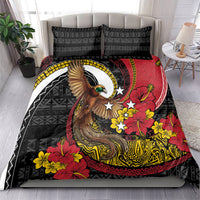 Papua New Guinea Language Week Bedding Set Bird Of Paradise Tribal Floral Pattern DT05 - Polynesian Pride