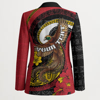 Personalised Papua New Guinea Language Week Blazer Bird Of Paradise Tribal Floral Pattern DT05 - Polynesian Pride