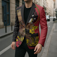 Personalised Papua New Guinea Language Week Blazer Bird Of Paradise Tribal Floral Pattern DT05 - Polynesian Pride