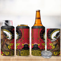 Personalised Papua New Guinea Language Week 4 in 1 Can Cooler Tumbler Bird Of Paradise Tribal Floral Pattern DT05 - Polynesian Pride