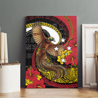 Papua New Guinea Language Week Canvas Wall Art Bird Of Paradise Tribal Floral Pattern DT05 - Polynesian Pride