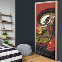 Personalised Papua New Guinea Language Week Door Cover Bird Of Paradise Tribal Floral Pattern DT05 - Polynesian Pride