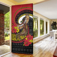 Personalised Papua New Guinea Language Week Door Cover Bird Of Paradise Tribal Floral Pattern DT05 - Polynesian Pride