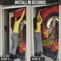 Personalised Papua New Guinea Language Week Door Cover Bird Of Paradise Tribal Floral Pattern DT05 - Polynesian Pride