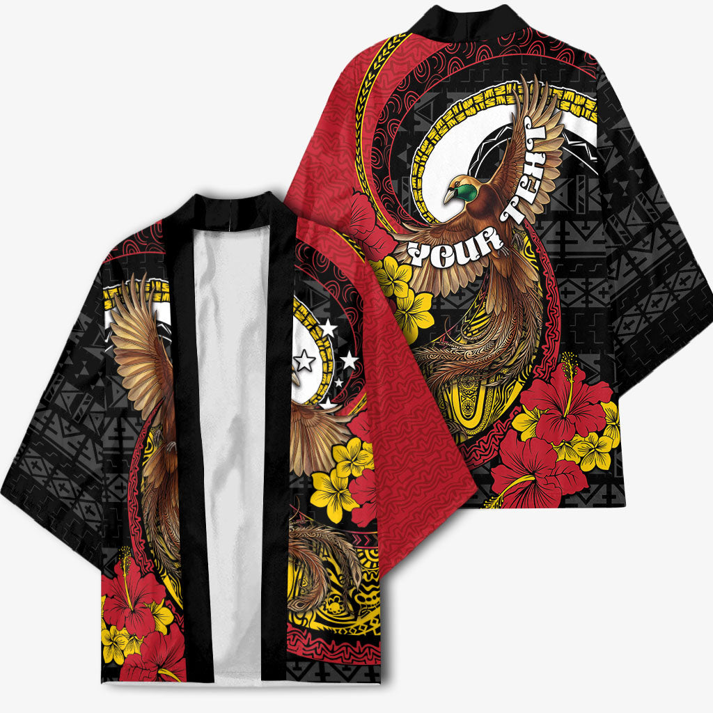 Personalised Papua New Guinea Language Week Kimono Bird Of Paradise Tribal Floral Pattern DT05 - Polynesian Pride