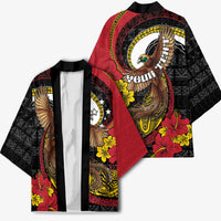 Personalised Papua New Guinea Language Week Kimono Bird Of Paradise Tribal Floral Pattern DT05 - Polynesian Pride