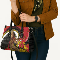 Papua New Guinea Language Week Leather Bag Bird Of Paradise Tribal Floral Pattern DT05 - Polynesian Pride