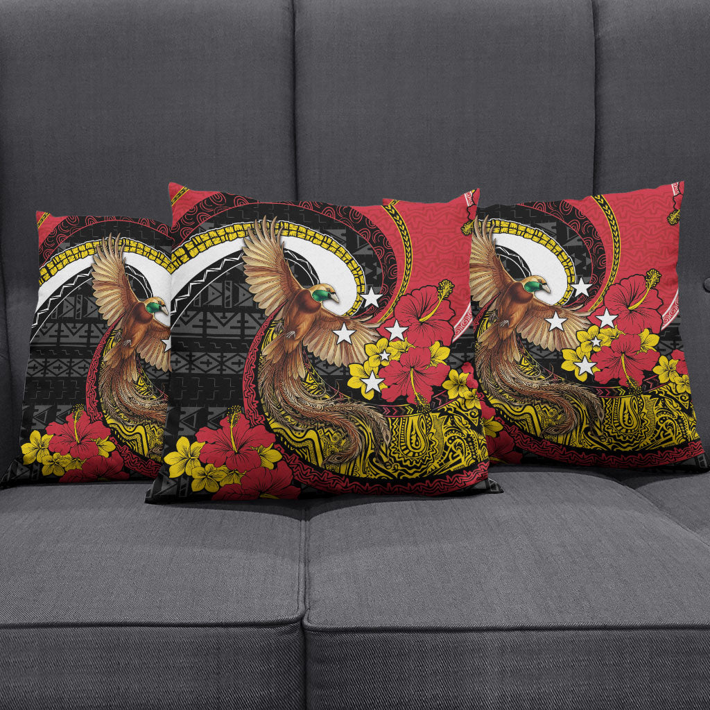 Papua New Guinea Language Week Pillow Cover Bird Of Paradise Tribal Floral Pattern DT05 - Polynesian Pride