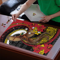 Papua New Guinea Language Week Puzzle Bird Of Paradise Tribal Floral Pattern DT05 - Polynesian Pride