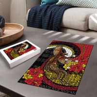 Papua New Guinea Language Week Puzzle Bird Of Paradise Tribal Floral Pattern DT05 - Polynesian Pride