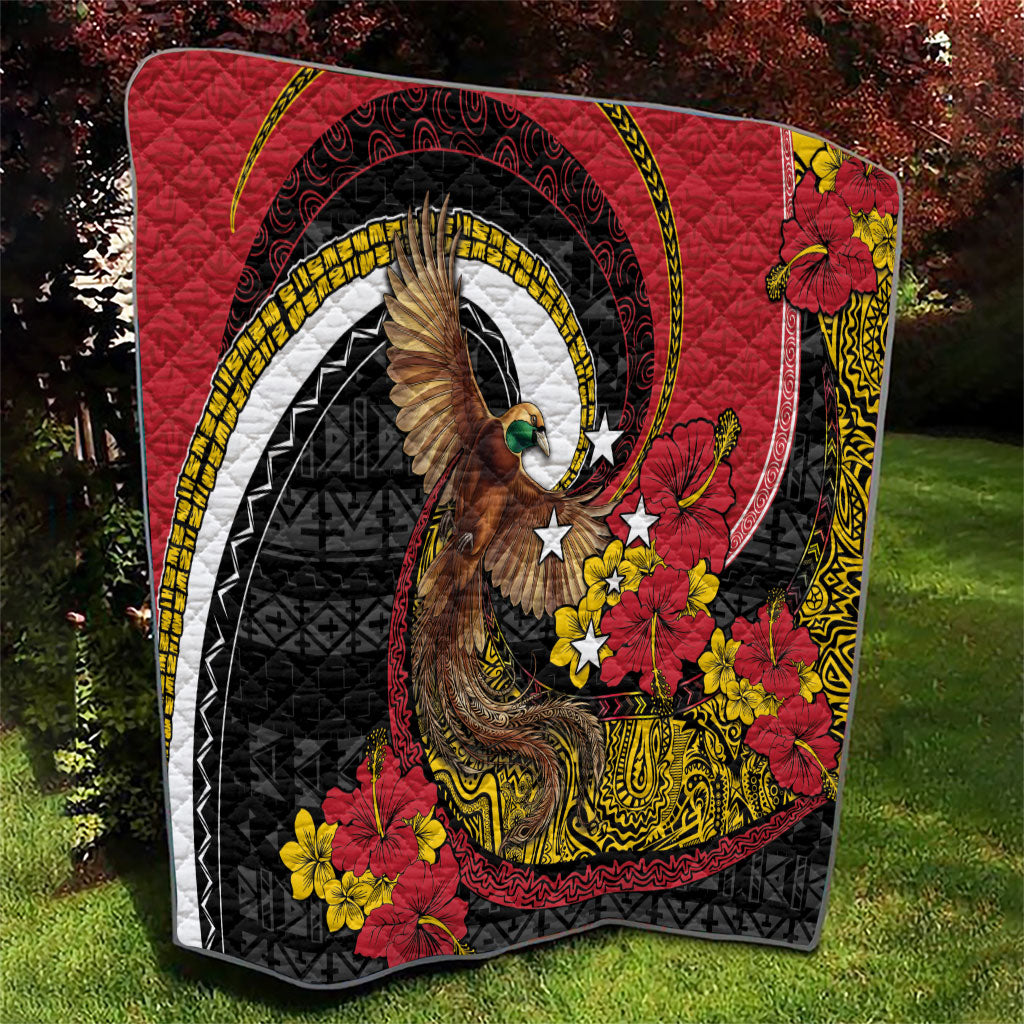Papua New Guinea Language Week Quilt Bird Of Paradise Tribal Floral Pattern DT05 - Polynesian Pride