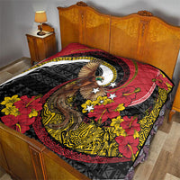 Papua New Guinea Language Week Quilt Bird Of Paradise Tribal Floral Pattern DT05 - Polynesian Pride