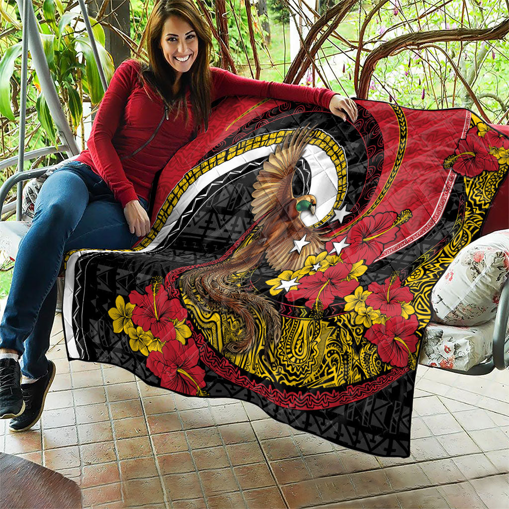 Papua New Guinea Language Week Quilt Bird Of Paradise Tribal Floral Pattern DT05 - Polynesian Pride