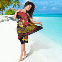 Papua New Guinea Language Week Sarong Bird Of Paradise Tribal Floral Pattern DT05 - Polynesian Pride