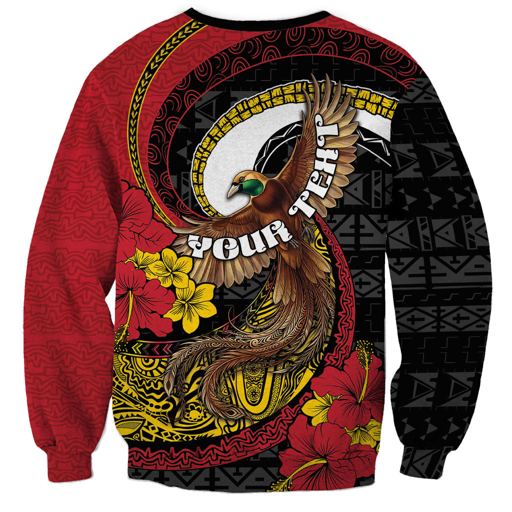 Personalised Papua New Guinea Language Week Sweatshirt Bird Of Paradise Tribal Floral Pattern DT05 - Polynesian Pride