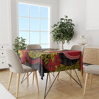 Papua New Guinea Language Week Tablecloth Bird Of Paradise Tribal Floral Pattern DT05 - Polynesian Pride