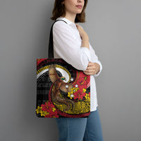 Papua New Guinea Language Week Tote Bag Bird Of Paradise Tribal Floral Pattern DT05 - Polynesian Pride