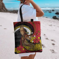 Papua New Guinea Language Week Tote Bag Bird Of Paradise Tribal Floral Pattern DT05 - Polynesian Pride