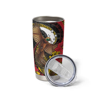 Personalised Papua New Guinea Language Week Tumbler Cup Bird Of Paradise Tribal Floral Pattern DT05 - Polynesian Pride
