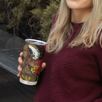 Personalised Papua New Guinea Language Week Tumbler Cup Bird Of Paradise Tribal Floral Pattern DT05 - Polynesian Pride