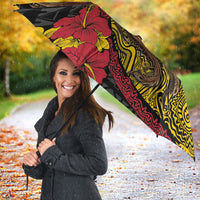 Papua New Guinea Language Week Umbrella Bird Of Paradise Tribal Floral Pattern DT05 - Polynesian Pride