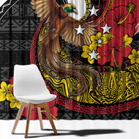 Papua New Guinea Language Week Window Curtain Bird Of Paradise Tribal Floral Pattern DT05 - Polynesian Pride